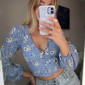 Primark Blue Daisy Top